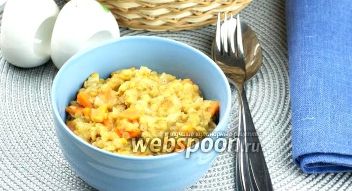 Каша из красной чечевицы с карри