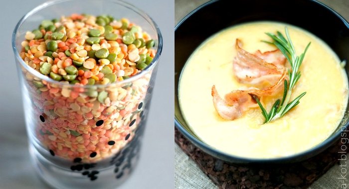 Суп-пюре гороховый с беконом