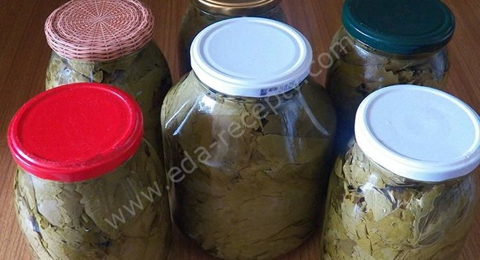 Маринованные виноградные листья
