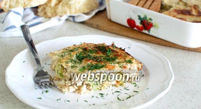 Запеканка с цветной капустой и курицей