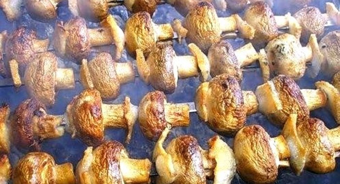 Шашлык из овощей и грибов