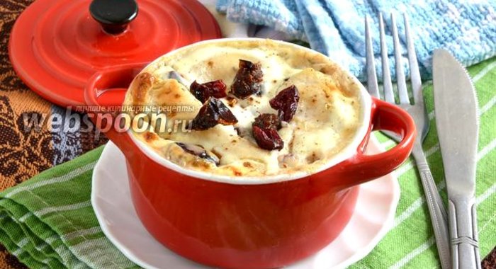 Вареники с творогом, запечённые с сухофруктами