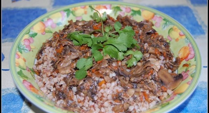 Гречка с грибами