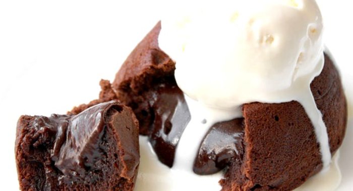 Шоколадные кексы с жидкой начинкой