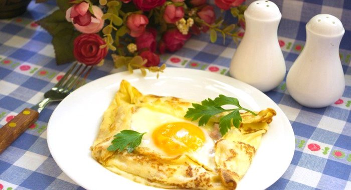 Завтрак в блине