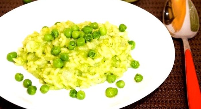 Ризотто с зелёным горошком
