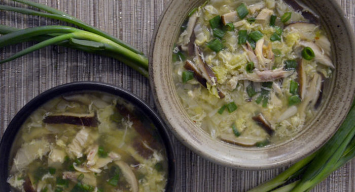 Щи из молодой капусты с курицей