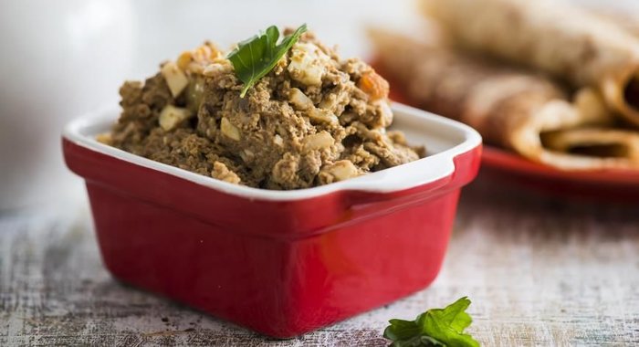 Начинка для блинов с куриной печенкой