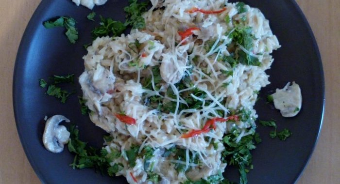 Сливочное ризотто с грибами