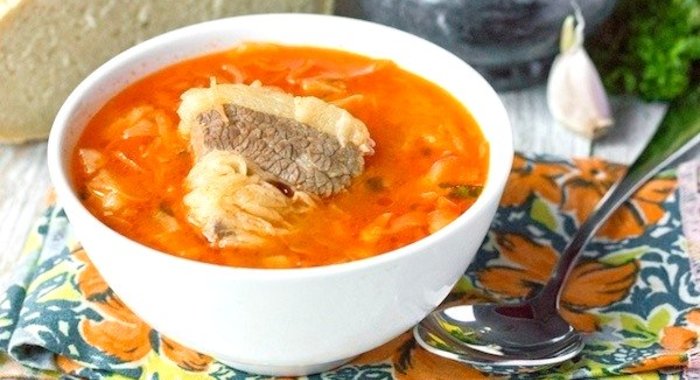 Щи с говядиной