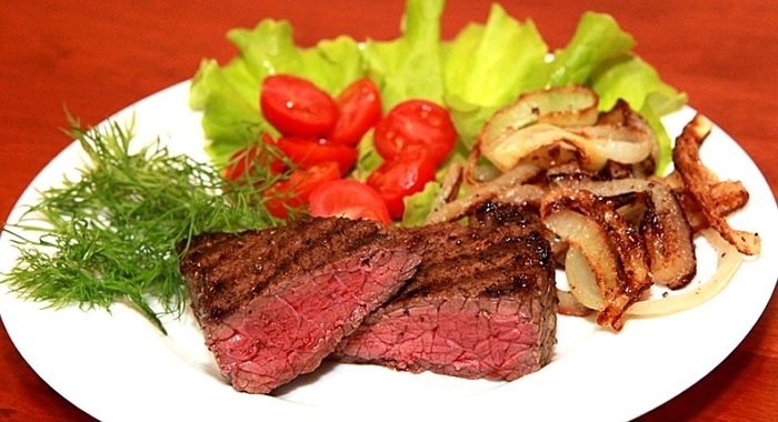 Говядина на сковороде гриль