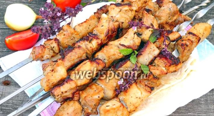 Шашлык из свинины с киви