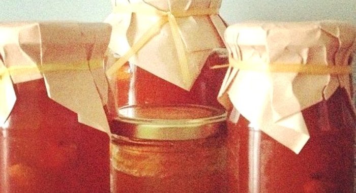 Персиковый джем с миндалем и лимоном