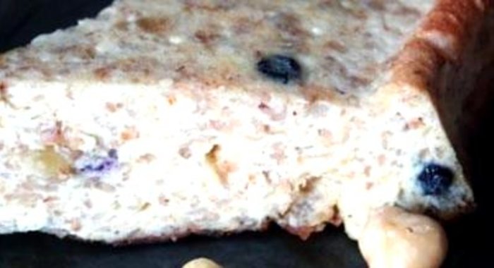 Творожная запеканка с овсяными хлопьями