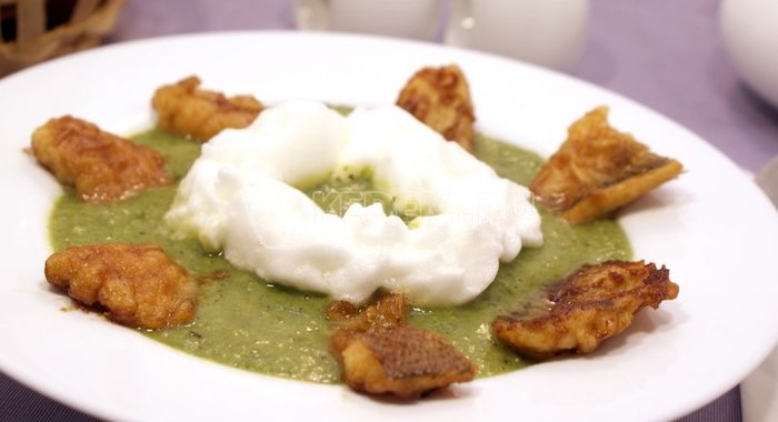 Суп-пюре из стручковой фасоли с рыбой