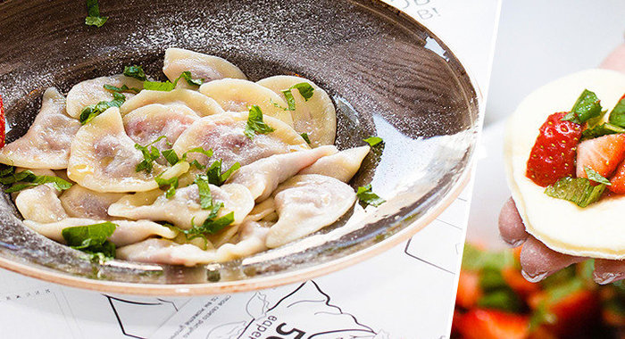 Вареники с клубникой