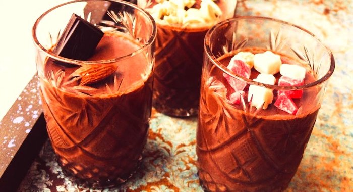 Мусс из горького шоколада