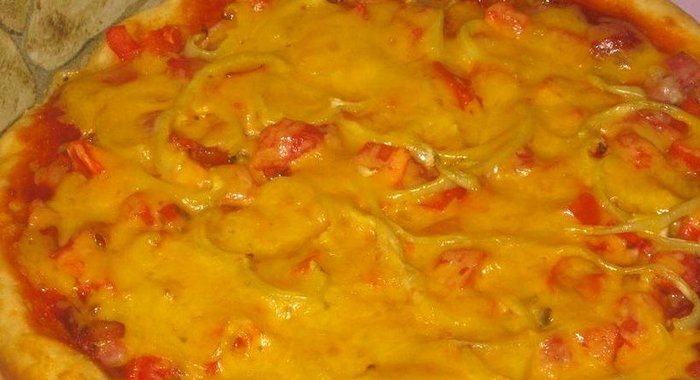 Пицца на творожном тесте