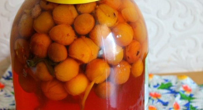 Компот из мелкой сливы с мятой