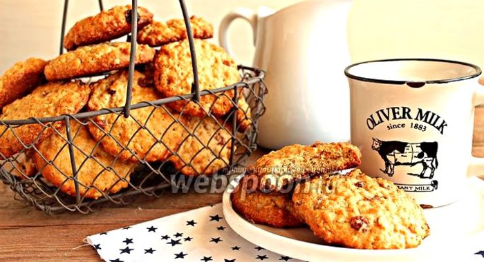 Овсяное печенье с изюмом