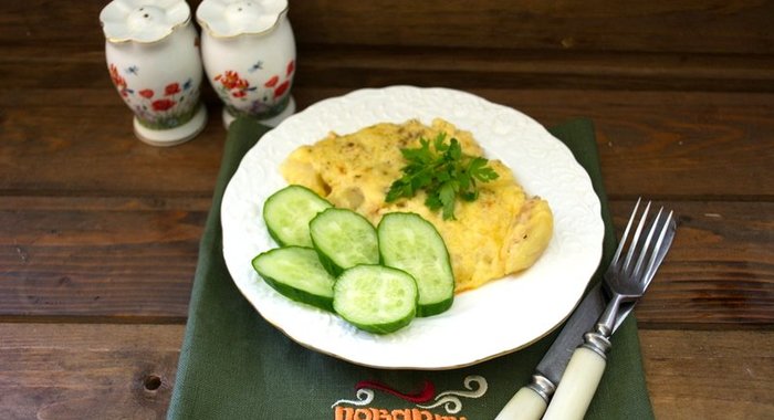 Запеканка картофельная с рыбными консервами