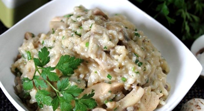 Ризотто с курицей и грибами