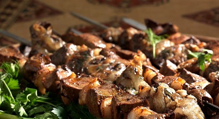 Шашлык из печени