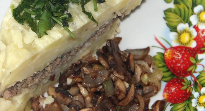 Запеканка картофельная с грибами