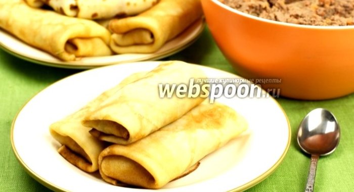 Блины с печёночной начинкой