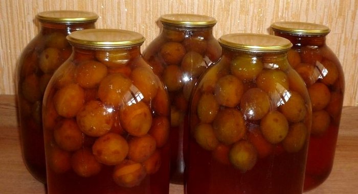 Закатка компота из слив