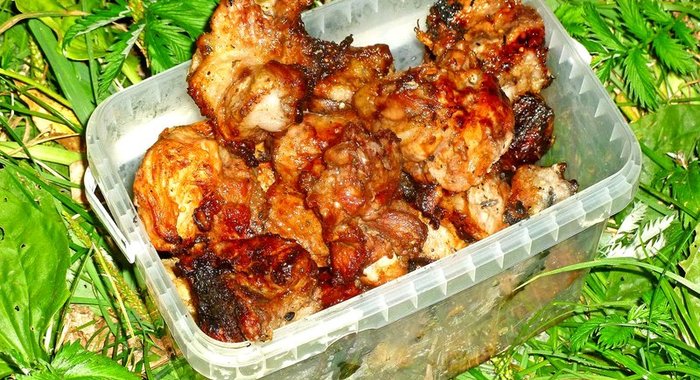 Свиной шашлык в луковом маринаде