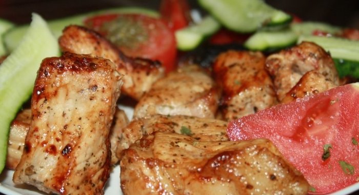 Шашлык из свиного эскалопа