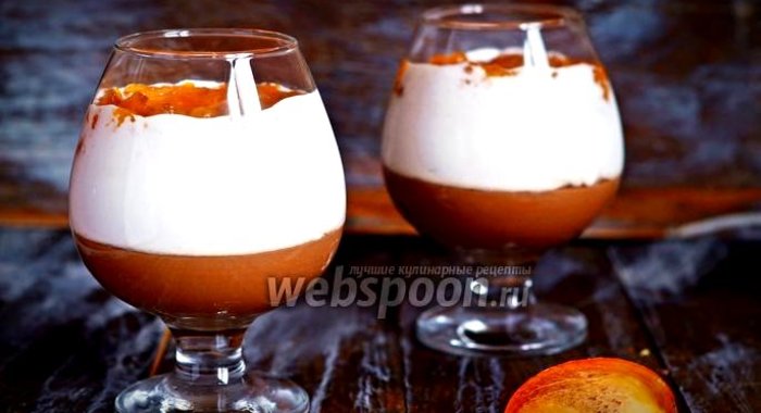 Шоколадный мусс с хурмой