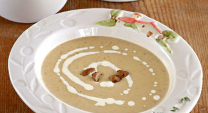 Суп-пюре из лесных грибов