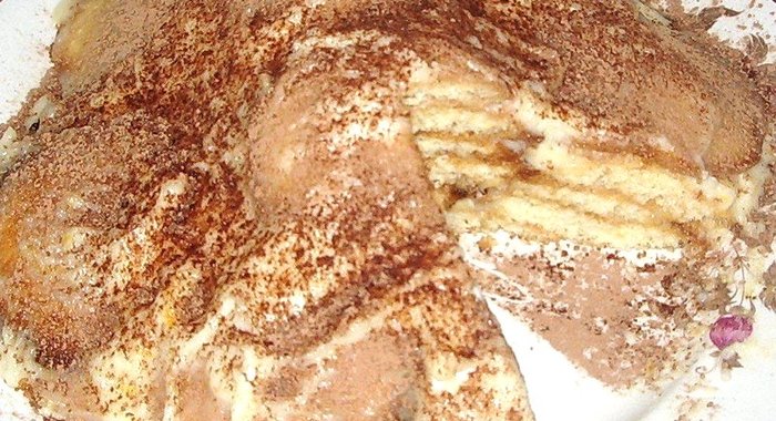 Бисквитный торт с заварным кремом