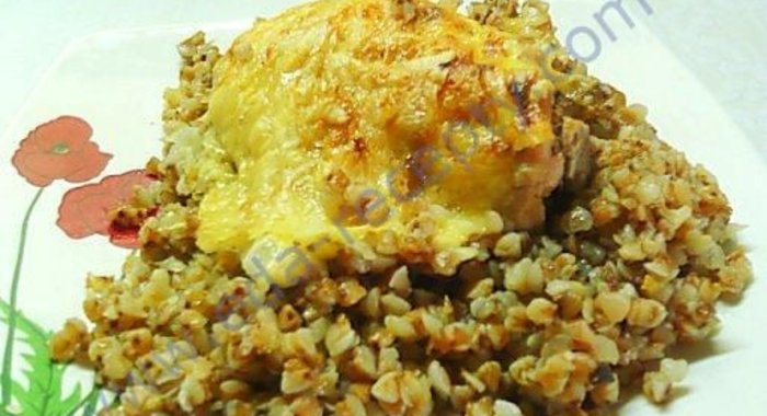 Гречка с курицей в духовке