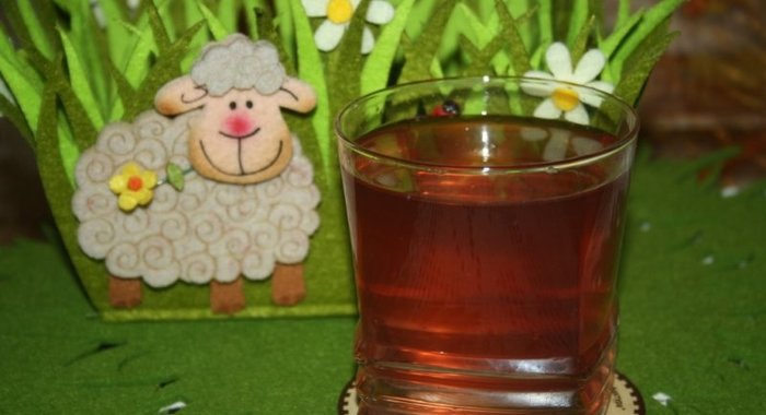 Нектариновый компот с черешней, клубникой и апельсином