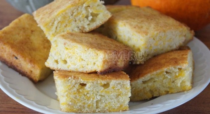 Пирог с тыквой и яблоками