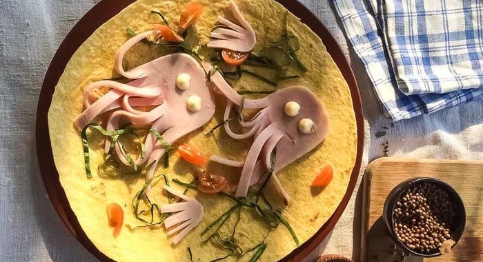 Лепешки с осьминогами