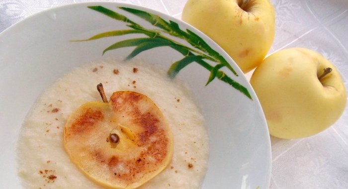 Крем яблочный со сливками