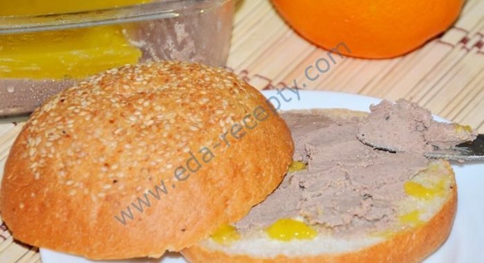 Печеночный паштет под апельсиновым желе