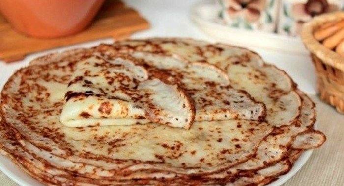 Блины на кефире вегетарианские