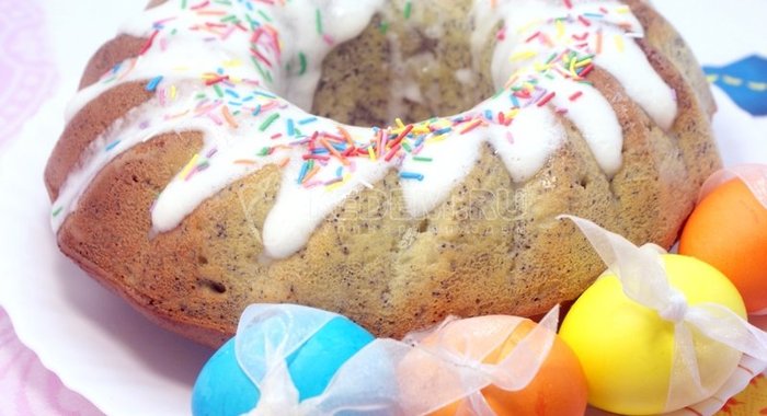 Сметанная баба с маком