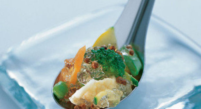 Овощи в желе с кориандром