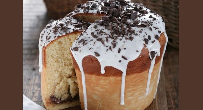 Кулич с шоколадным кремом