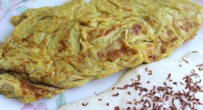 Французский омлет с фруктовым фрешем