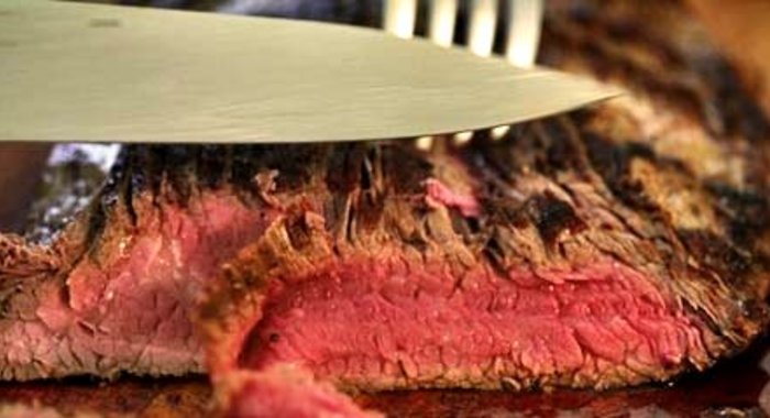 Бифштекс из говядины на сковороде