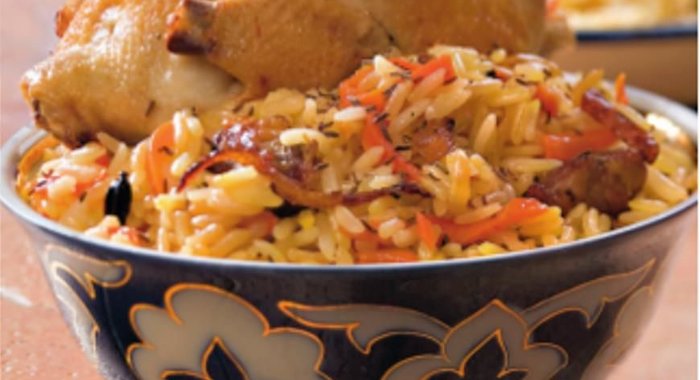 Плов с фаршированными перепелками