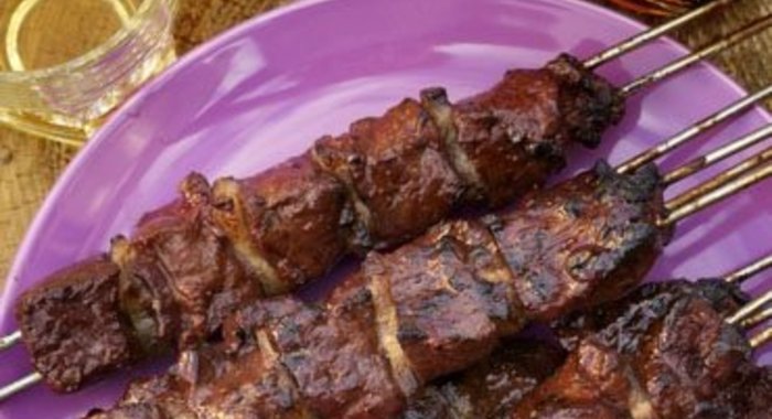 Шашлык из говяжьей печени