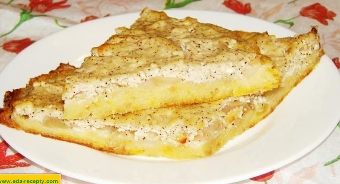 Запеканка из творога, тыквы и яблок